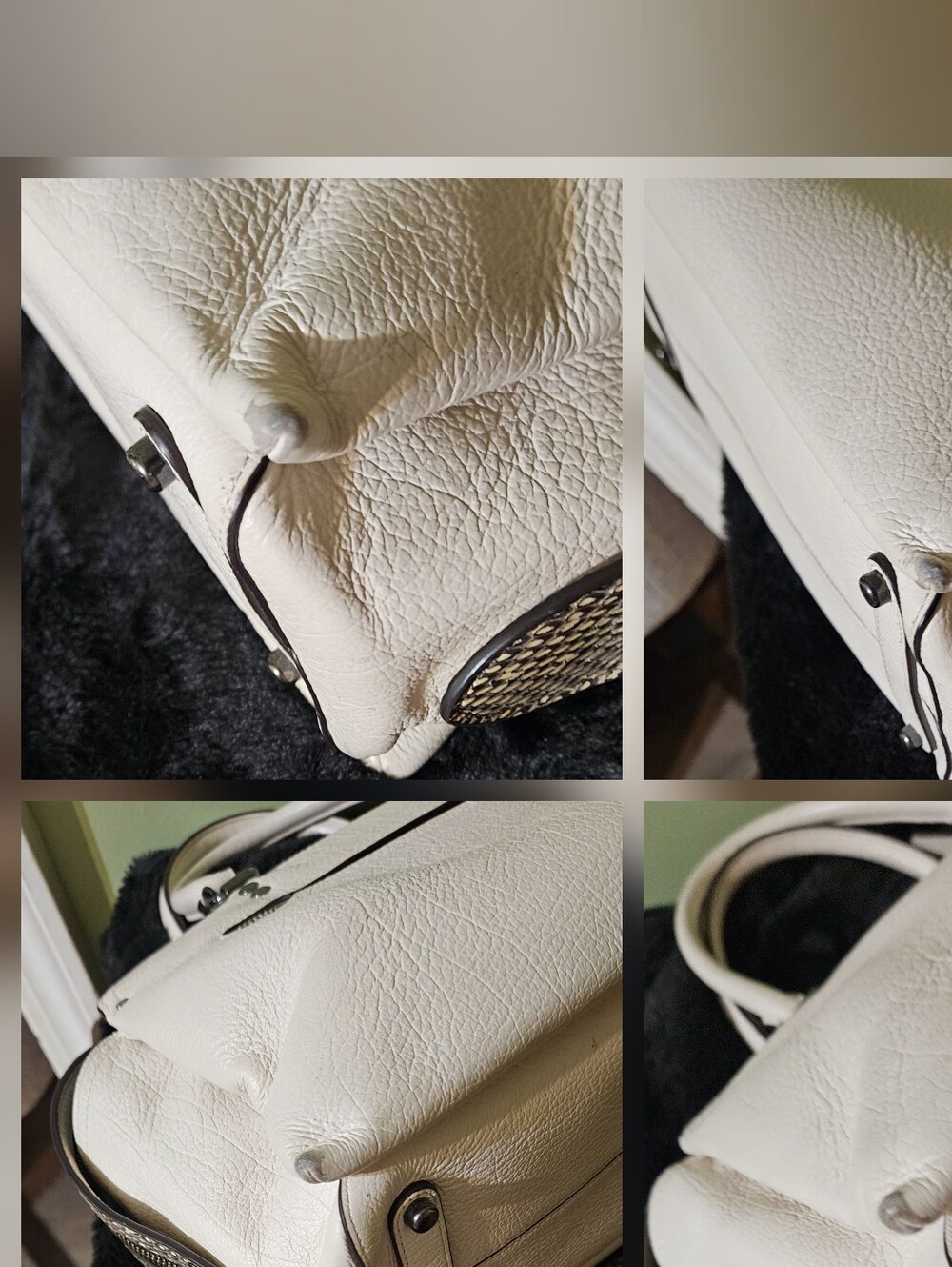 Coach Drew Satchel With Snakeskin TrIm MSRP $450 - Picture 7 of 9